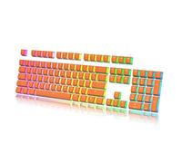 HK Gaming - Set di 108 tasti semitrasparenti per tastiera da gioco meccanica con switch MX, con keycap double shot PBT, colore arancione