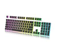 HK Gaming Set di Tasti Pudding | Set Doubleshot PBT Keycap | Set Completo con 108 tasti Profilo OEM | ANSI US-Layout | Per Tastiera Meccanica | Compatibile con Cherry MX, Gateron, Kailh | Nero