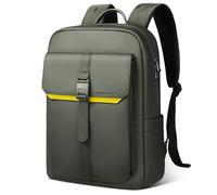 hk Zaino Business da Uomo per Laptop, design moderno ed elegante, leggero, sottile e impermeabile - Perfetto per uomini d’affari, lavoro, università e viaggi - Verde