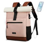 hk Zaino Roll Top Donna Impermeabile per PC Portatile da 17 Pollici