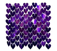 HKABCXT Paillettes Shimmer Wall Sfondo Pannelli da Parete con Paillettes Glitterate 6/12/24 Pezzi, Pannelli Lucidi a Forma di Cuore, sfondi for Feste Compleanno e Matrimoni(Green,6 PCS)