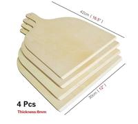 HKABCXT Pala Da Panificazione Pane Pala for pizza in legno con manico in Taglierina for formaggio Bucce Strumento sollevatore for for torta Strumenti di cottura Teglia for(4 Pcs)