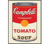 HKAHF AJWUQ Andy Warhol Poster su Tela 《Lattine di zuppa Campbell's》Arte della Parete Andy Warhol Pittura Andy Warhol Stampe per Immagini di Arredamento del Soggiorno 60x90cmx2 Senza Cornice