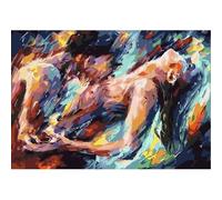 HKAHF AJWUQ Astany Poster 《The Nthusiasm》Wall Art Pittura su Tela Astratta L'Amore è Giusto Stampe per L'Immagine di Arredamento del Soggiorno 70x50cmx1 Senza Cornice