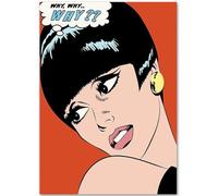 HKAHF AJWUQ Audrey Hepburn Poster 《Ritratto di Donna》Arte della Parete Roy Lichtenstein Dipinti su Tela Stampe retrò per Decorazione della Camera Immagine 40x50cmx1 Senza Cornice
