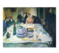 HKAHF AJWUQ Celebri manifesti della Mostra di Edvard Munch 《Buon Compleanno》 Stampa Astratta da Parete Edvard Munch Dipinto su Tela per l'arredamento della casa 80x60cmx1 Senza Cornice