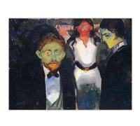 HKAHF AJWUQ Celebri manifesti della Mostra di Edvard Munch 《Envy》 Stampa Astratta di Arte murale Pittura su Tela di Edvard Munch per Decorazione Domestica 60x80cmx1 Senza Cornice