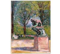 HKAHF AJWUQ Celebri manifesti della Mostra di Edvard Munch 《Thinker》 Wall Art Stampe astratte Edvard Munch Pittura su Tela per l'arredamento della casa 60x80cmx1 Senza Cornice