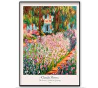 HKAHF AJWUQ Claude Monet Wall Art《Mare di Fiori》Poster Claude Monet Stampe Romantico su Tela Pittura per Soggiorno Home Decor Immagini 30x50cm Senza Cornice