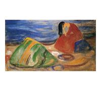 HKAHF AJWUQ Edvard Munch Manifesti della Mostra 《Non Solo Urlando》 Stampe Astratte della Parete di Arte Edvard Munch Pittura su Tela per Home Decor Immagine 90x60cmx1 Senza Cornice