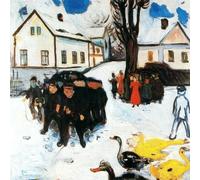 HKAHF AJWUQ Edvard Munch Poster《La Strada del Villaggio》Arte della Parete Edvard Munch Stampe Barbarie Pittura su Tela Quadro Nordico per l'arredamento del Soggiorno 40x40cmx1 Senza Cornice