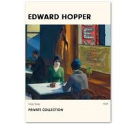 HKAHF AJWUQ Edward Hopper Poster Autoritratto Arte della Parete Edward Hopper Stampe Retro Mostra Pittura su Tela per Soggiorno Decor Immagine 60x80cmx1 No Frame