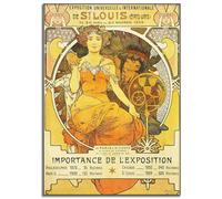 HKAHF AJWUQ Exposition Universelle Et Lnternationale De Saint Louis Wall Art Poster Stampe Pittura su Tela per Soggiorno Decor Pictures 30x50cm No Frame