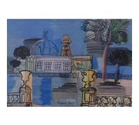 HKAHF AJWUQ Famosa Arte della Parete di Raoul Dufy《Intaglio del Legno》 Poster Stampa retrò della Mostra Raoul Dufy Dipinto su Tela per l'arredamento del Soggiorno Immagine 70x50cm No Cornice