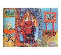 HKAHF AJWUQ Famosa arte murale di Raoul Dufy《Donna sul divano》Poster Stampa retrò della mostra Raoul Dufy Dipinto su tela per l'arredamento del soggiorno Immagine 30x20cm SENZA cornice