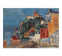 HKAHF AJWUQ Famosa Mostra di Raoul Dufy Wall Art《Low Coast》 Poster Stampa Bisonismo Raoul Dufy Dipinto su Tela per Soggiorno Decor Picture 80x60cm No Frame