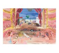 HKAHF AJWUQ Famosi Poster Astratti di Arte murale di Raoul Dufy《Opera con Tende Rosse》Quadro su Tela Raoul Dufy Stampe Home Living Room Decor Picture 40x50cm Senza Cornice