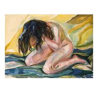 HKAHF AJWUQ Famosi Poster della Mostra di Edvard Munch 《Violenza Fredda》 Stampe astratte di Arte murale Edvard Munch Pittura su Tela per Home Decor Picture 70x50cmx1 Senza Cornice