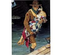 HKAHF AJWUQ Famosi Poster di Norman Rockwell《libertà dal Desiderio》 Arte murale Pittura su Tela retrò Norman Rockwell Stampe per L'Immagine di Decorazioni per la casa 15x20cmx1 Senza Cornice