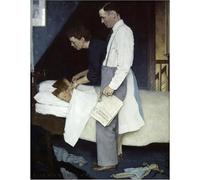 HKAHF AJWUQ Famosi Poster di Norman Rockwell《libertà dalla Paura》 Arte della Parete Pittura su Tela retrò Norman Rockwell Stampe per la Decorazione Domestica Immagine 60x90cmx1 Senza Cornice