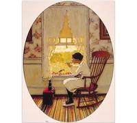 HKAHF AJWUQ Famosi Poster di Norman Rockwell《Willie Era Diverso》 Arte murale Pittura su Tela retrò Stampe di Norman Rockwell per L'Immagine di Decorazioni per la casa 60x90cmx1 Senza Cornice