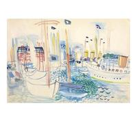 HKAHF AJWUQ Famosi Poster di Raoul Dufy Colore Magico Arte della Parete Pittura su Tela Astratta Stampe ad Acquerello per Il Soggiorno Home Decor Immagini 90x60cm Senza Cornice