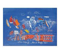 HKAHF AJWUQ Famosi Poster di Raoul Dufy I Giochi del Mare Arte della Parete Surrealismo Pittura su Tela Raoul Dufy Stampe per Immagini di Home Decor 50X30cmX1 Senza Cornice