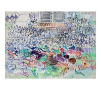 HKAHF AJWUQ Famosi Poster di Raoul Dufy Il Concorso Mostra Arte della Parete Surrealismo Pittura su Tela Raoul Dufy Stampe per Decorazioni per La Casa Immagini 90X60cmX1 Senza Cornice