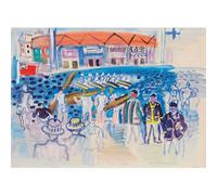 HKAHF AJWUQ Famosi Raoul Dufy Poster La Gioia Arte della Parete Astratta Pittura su Tela Stampe Ad Acquerello per Soggiorno Home Decor Immagini 70x50cm Senza Cornice