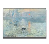 HKAHF AJWUQ Famoso Claude Monet Wall Art Sunrise Poster Claude Monet Stampe Moderna Pittura su Tela per Soggiorno Home Decor Immagini 50x30cm Senza Cornice