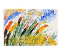 HKAHF AJWUQ Famoso Cy Twombly Poster 《Campo》 Arte della Parete Cy Twombly Tela Pittura Mente Astratta Pensieri Stampe per Soggiorno Decor Immagine 20x30cmx1 Senza Cornice