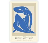 HKAHF AJWUQ Famoso Henri Matisse Poster Blu Corpo Umano Wall Art Henri Matisse Stampe Nordic Canvas Pittura per Soggiorno Decor Picture 50x70cmx1 No Frame