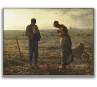 HKAHF AJWUQ Famoso Jean Francois Millet Poster Preghiera della Sera Arte della Parete Stampe di Campo Moderna Pittura su Tela per Soggiorno Decor Immagine 80x60cmx1 No Frame
