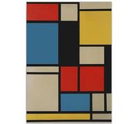 HKAHF AJWUQ Famoso Piet Mondrian Wall Art Geometria Poster Piet Mondrian Stampe Moderna Pittura su Tela per Soggiorno Home Decor Immagini 15x20cm No Frame