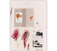 HKAHF AJWUQ Famoso Poster di Cy Twombly《Fungo》Arte della Parete Cy Twombly Tela Pittura Pensieri Mente Astratta Stampe per Soggiorno Decor Picture 60x90cmx1 Senza Cornice