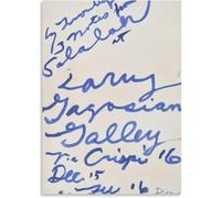 HKAHF AJWUQ Famoso Poster di Cy Twombly《La Linea Blu》Arte della Parete Cy Twombly Tela Pittura Pensieri Mente Astratta Stampe per l'arredamento del Soggiorno Immagine 15x20cmx1 Senza Cornice