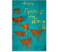 HKAHF AJWUQ Famoso Poster di Cy Twombly《Linea Blu》Arte della Parete Cy Twombly Tela Pittura Pensieri Mente Astratta Stampe per L'Immagine di Arredamento del Soggiorno 50x70cmx1 Senza Cornice