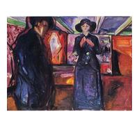 HKAHF AJWUQ Famoso Poster di Edvard Munch《L'urlo》Arte della Parete Stampe di Edvard Munch Barbarie Pittura su Tela Quadro Nordico per l'arredamento del Soggiorno 90x60cmx1 Senza Cornice