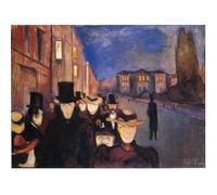 HKAHF AJWUQ Famoso Poster di Edvard Munch《L'urlo》Arte della Parete Stampe di Edvard Munch Barbarie Pittura su Tela Quadro Nordico per l'arredamento del Soggiorno 50x30cmx1 Senza Cornice