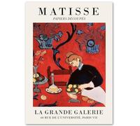 HKAHF AJWUQ Famoso Poster di Henri Matisse 《Personaggi E Natura Morta》Arte della Parete Boho Dipinti su Tela Stampe retrò per Decorazione della Camera Immagine 50x70cmx1 Senza Cornice