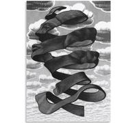 HKAHF AJWUQ Famoso Poster di M.C Escher 《Linee Spesse》Arte della Parete M.C Escher Mostra Dipinti su Tela Stampe retrò per la Decorazione della Stanza Immagine 15x20cmx1 Senza Cornice