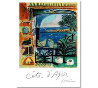 HKAHF AJWUQ Famoso Poster di Pablo Picasso 《I Miei piccioni》 Mostra Wall Art Pablo Picasso Dipinti su Tela Stampe retrò per la Decorazione della Stanza Picture 60x80cmx1 Senza Cornice