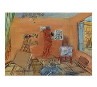 HKAHF AJWUQ Famoso Poster di Raoul Dufy 《The Body Art》 Mostra Wall Art Fun Painter Pittura su Tela Stampe Moderne per la Decorazione Domestica Immagine 70x50cmx1 Senza Cornice