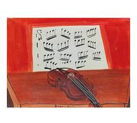 HKAHF AJWUQ Famoso Poster di Raoul Dufy 《The Guitar Score》 Mostra Arte della Parete Fun Painter Pittura su Tela Stampe Moderne per la Decorazione Domestica Immagine 60x40cmx1 Senza Cornice