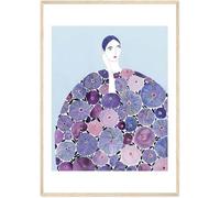 HKAHF AJWUQ Famoso Poster di Sofia Lind 《Cappotto Lilla》Arte della Parete Sofia Lind Minimalismo Pittura su Tela Stampe astratte per L'Immagine di Decorazione del Soggiorno 50x70cm Senza Cornice