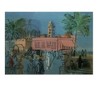 HKAHF AJWUQ Famoso Raoul Dufy Poster Boardwalk Wall Art Pittura su Tela Astratta Stampe ad Acquerello per Soggiorno Home Decor Immagini 50x30cm Senza Cornice
