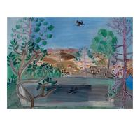 HKAHF AJWUQ Famoso Raoul Dufy Poster Happy Bird Wall Art Pittura su Tela Astratta Stampe ad Acquerello per Soggiorno Home Decor Immagini 30x20cm Senza Cornice