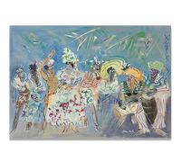 HKAHF AJWUQ Famoso Raoul Dufy Poster 《Il Balletto》 Mostra Arte della Parete Divertente Pittore Pittura su Tela Stampe Moderne per la Decorazione Domestica Immagine 70x50cmx1 Senza Cornice