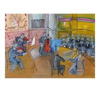 HKAHF AJWUQ Famoso Raoul Dufy Poster 《Il Quintetto》 Mostra Arte della parete Divertente Pittore Pittura su tela Stampe moderne per la decorazione domestica Immagine 20x15cmx1 senza cornice