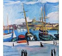 HKAHF AJWUQ Famoso Raoul Dufy Poster 《La Barca a Vela》 Mostra Wall Art Fun Painter Pittura su Tela Stampe Moderne per Home Decor Picture 30x20cmx1 No Frame